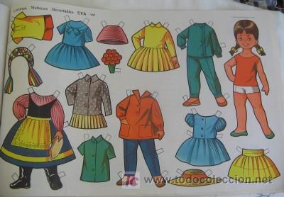 Coleccionismo recortables: MU&Ntilde;ECA RECORTABLE DE EVA - Foto 1