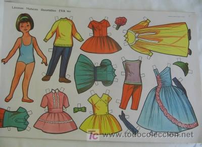 Coleccionismo recortables: MU&Ntilde;ECA RECORTABLE DE EVA - Foto 1