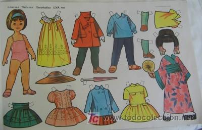 Coleccionismo recortables: MU&Ntilde;ECA RECORTABLE DE EVA - Foto 1