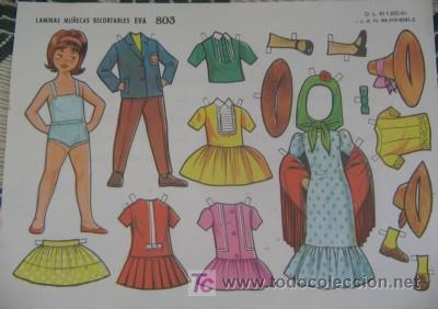 Coleccionismo recortables: MU&Ntilde;ECA RECORTABLE DE EVA - Foto 1