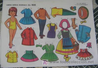 Coleccionismo recortables: MU&Ntilde;ECA RECORTABLE DE EVA - Foto 1