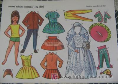 Coleccionismo recortables: MU&Ntilde;ECA RECORTABLE DE EVA - Foto 1