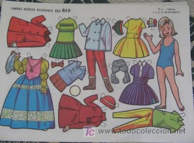 Coleccionismo recortables: MU&Ntilde;ECA RECORTABLE DE EVA - Foto 1