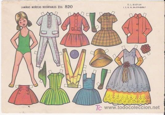 Coleccionismo recortables: MU&Ntilde;ECA RECORTABLE EVA N&ordm; 820 - Foto 1