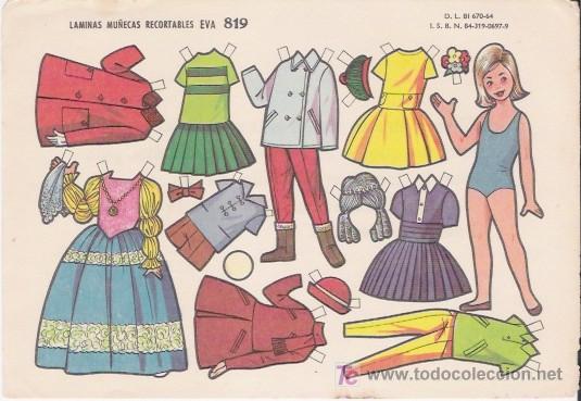 Coleccionismo recortables: MU&Ntilde;ECA RECORTABLE EVA N&ordm; 819 - Foto 1