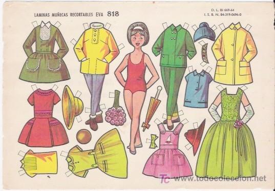 Coleccionismo recortables: MU&Ntilde;ECA RECORTABLE EVA N&ordm; 818 - Foto 1