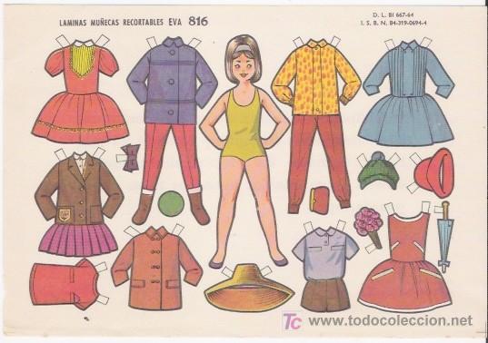 Coleccionismo recortables: MU&Ntilde;ECA RECORTABLE EVA N&ordm; 816 - Foto 1