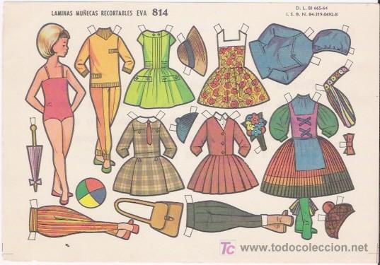 Coleccionismo recortables: MU&Ntilde;ECA RECORTABLE EVA N&ordm; 814 - Foto 1