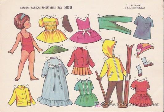 Coleccionismo recortables: MU&Ntilde;ECA RECORTABLE EVA N&ordm; 808 - Foto 1
