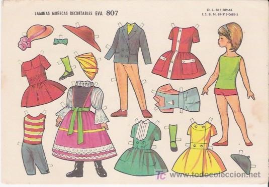 Coleccionismo recortables: MU&Ntilde;ECA RECORTABLE EVA N&ordm; 807 - Foto 1