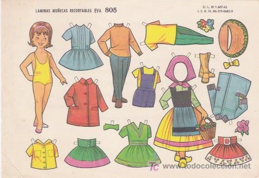 Coleccionismo recortables: MU&Ntilde;ECA RECORTABLE EVA N&ordm; 805 - Foto 1