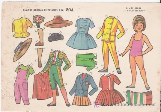 Coleccionismo recortables: MU&Ntilde;ECA RECORTABLE EVA N&ordm; 804 - Foto 1