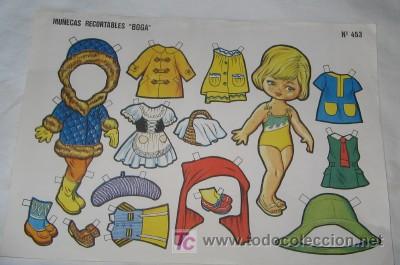 Coleccionismo recortables: MU&Ntilde;ECA RECORTABLE DE BOGA - Foto 1