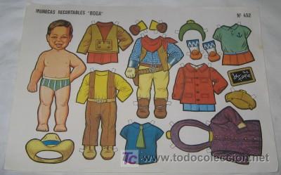 Coleccionismo recortables: MU&Ntilde;ECO RECORTABLE DE BOGA - Foto 1