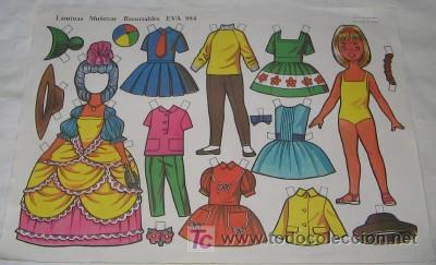 Coleccionismo recortables: MU&Ntilde;ECA RECORTABLE DE EVA - Foto 1