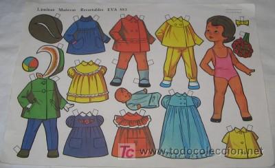 Coleccionismo recortables: MU&Ntilde;ECA RECORTABLE DE EVA - Foto 1