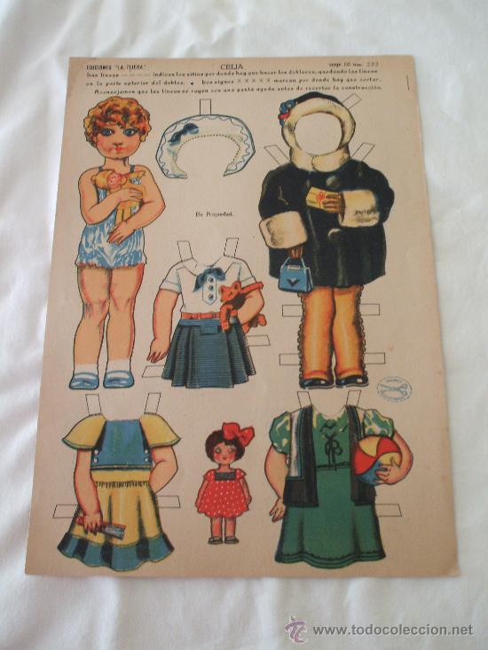 Coleccionismo recortables: RECORTABLE mu&ntilde;eca celia LA TIJERA - Foto 1