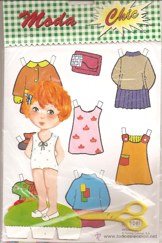 Coleccionismo recortables: RECORTABLE DE MU&Ntilde;ECA MODA CHIC DE COMBEL EDIT. - Foto 1