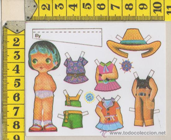 Coleccionismo recortables: CROMO RECORTABLE MU&Ntilde;ECA RECORTABLES MODA VESTIDO ROPA ELY - Foto 1