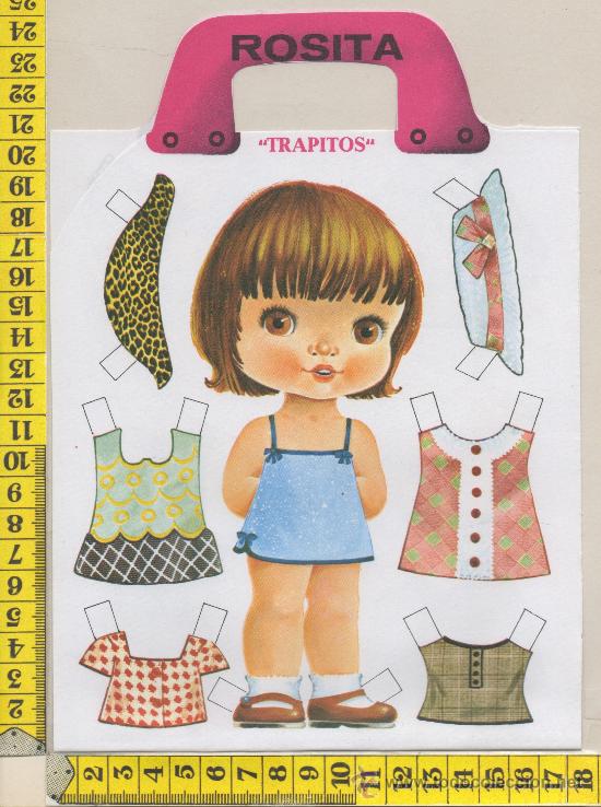 Lamina Recortable Muñeca Serie Trapitos Rosita Comprar Recortables Antiguos De Muñecas En 3280