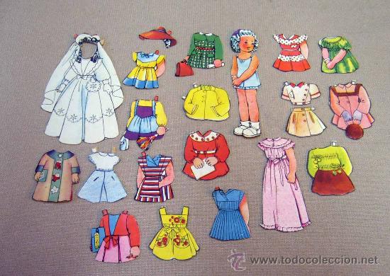 Coleccionismo recortables: RECORTABLE DE MU&Ntilde;ECAS, 1960S, 19 PIEZAS - Foto 1