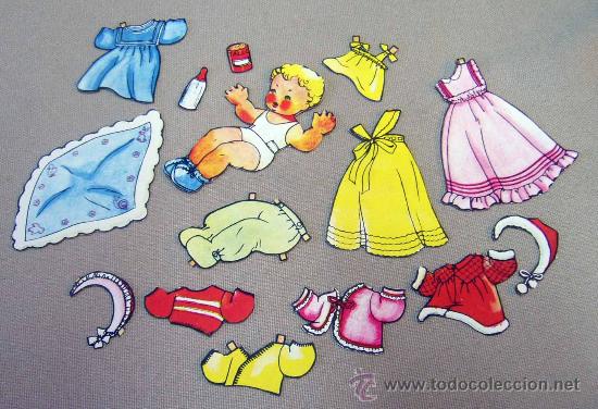 Coleccionismo recortables: RECORTABLE DE MU&Ntilde;ECAS, 1960S, 12 PIEZAS - Foto 1