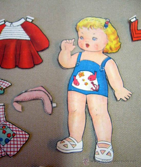 Coleccionismo recortables: RECORTABLE DE MU&Ntilde;ECAS, 1960S, 16 PIEZAS - Foto 1