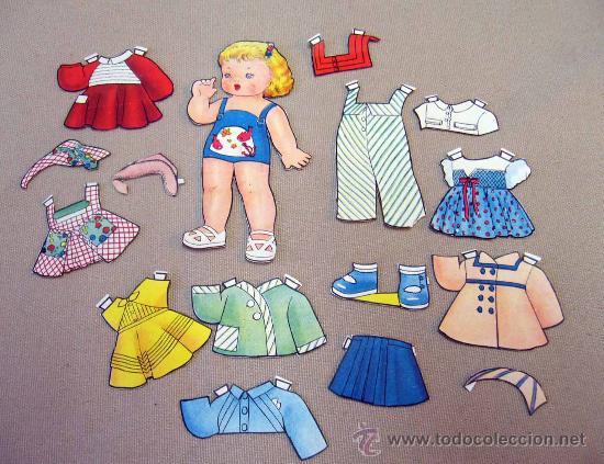 Coleccionismo recortables: RECORTABLE DE MU&Ntilde;ECAS, 1960S, 16 PIEZAS - Foto 2