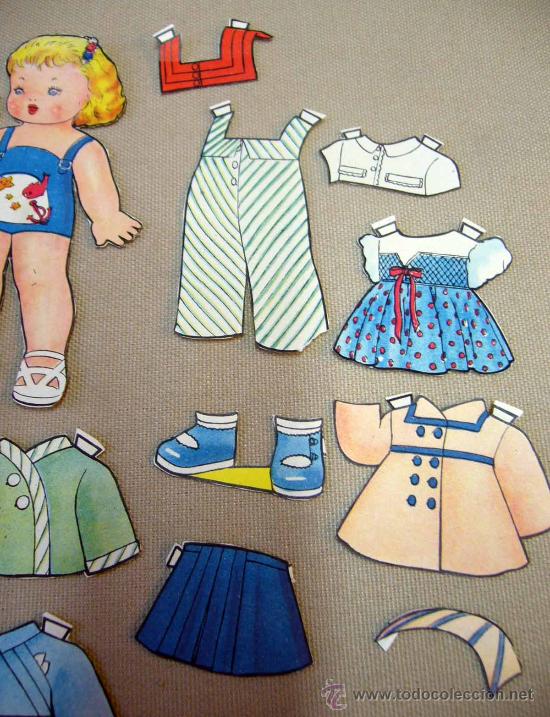Coleccionismo recortables: RECORTABLE DE MU&Ntilde;ECAS, 1960S, 16 PIEZAS - Foto 3