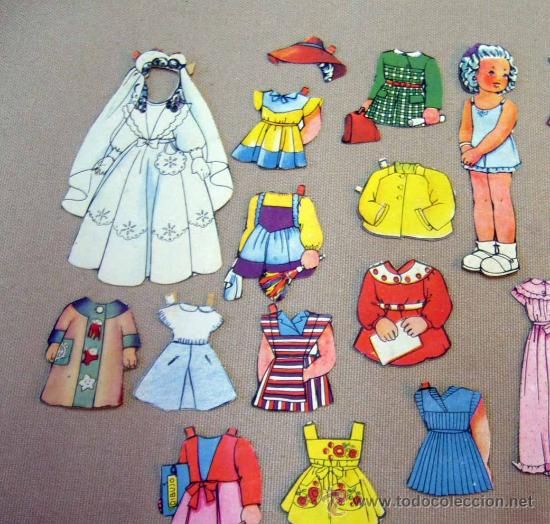 Coleccionismo recortables: RECORTABLE DE MU&Ntilde;ECAS, 1960S, 19 PIEZAS - Foto 2
