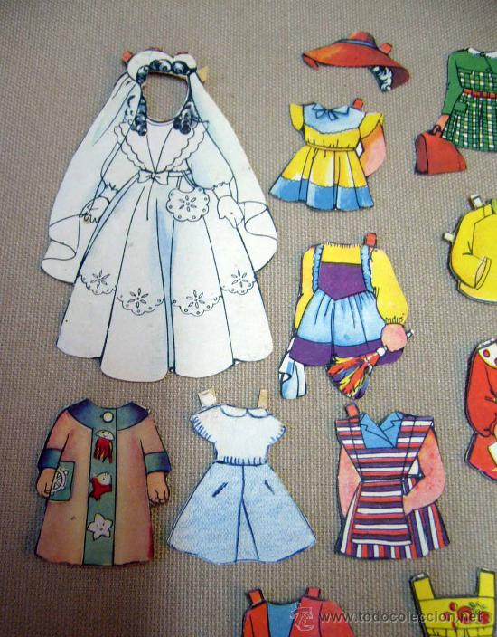 Coleccionismo recortables: RECORTABLE DE MU&Ntilde;ECAS, 1960S, 19 PIEZAS - Foto 5