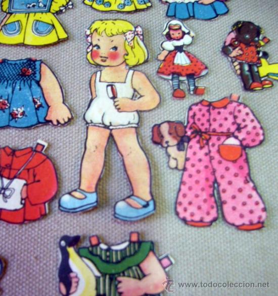 Coleccionismo recortables: RECORTABLE DE MU&Ntilde;ECAS, 1960S, 13 PIEZAS, MU&Ntilde;ECA 8 CM - Foto 1
