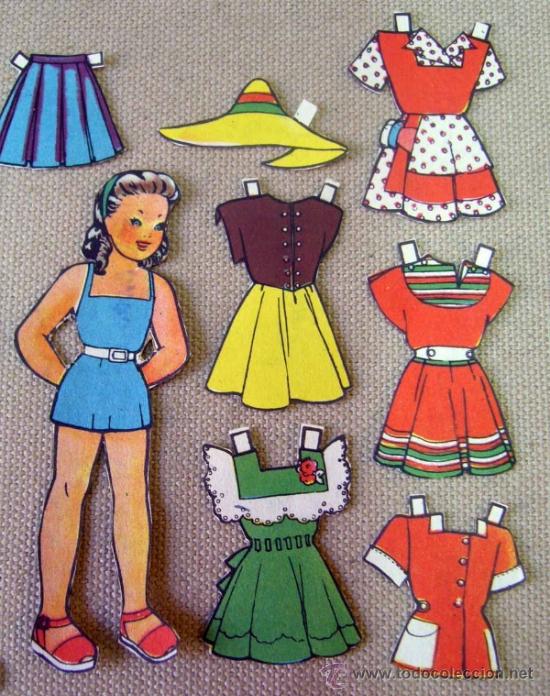 Coleccionismo recortables: RECORTABLE DE MU&Ntilde;ECAS, 1960S, 13 PIEZAS, MU&Ntilde;ECA 8 CM - Foto 4