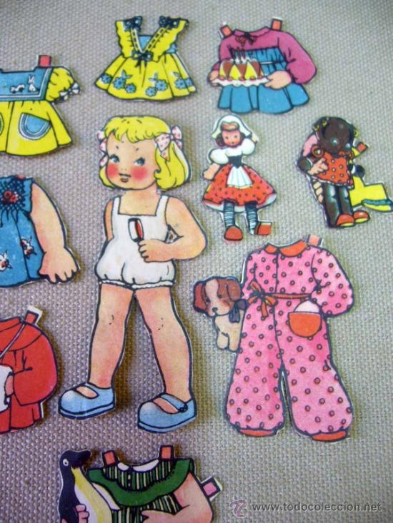 Coleccionismo recortables: RECORTABLE DE MU&Ntilde;ECAS, 1960S, 13 PIEZAS, MU&Ntilde;ECA 8 CM - Foto 3