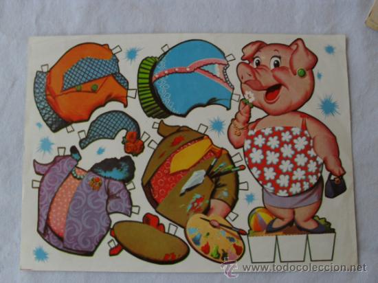Coleccionismo recortables: RECORTABLE CERDITO - Foto 1