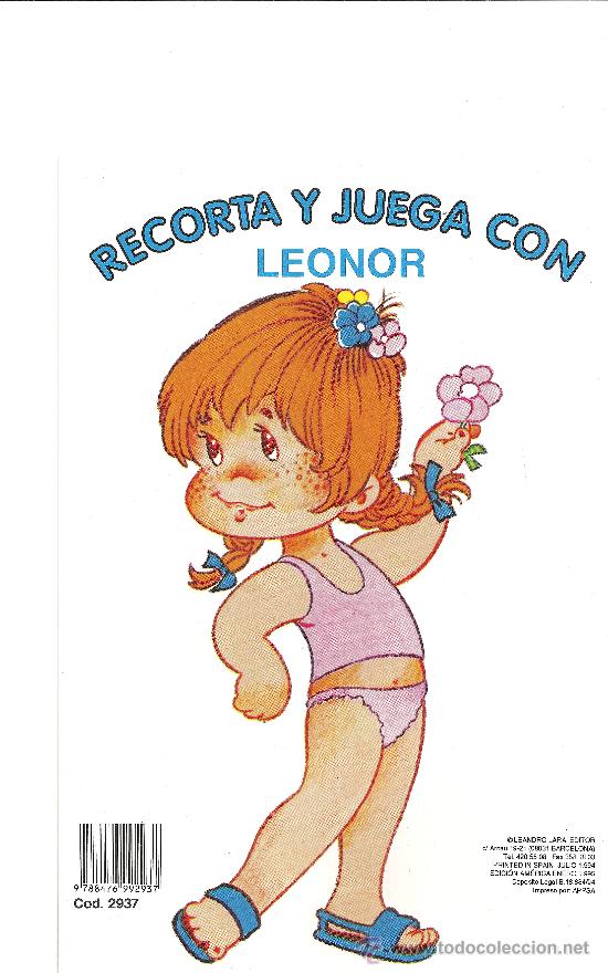 Coleccionismo recortables: RECORTABLE PLAY MODA-LEONOR-LEANDRO LARA EDITOR.A&Ntilde;O 1994. - Foto 1