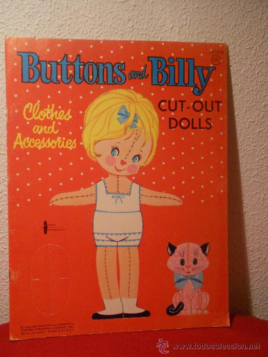 Coleccionismo recortables: RECORTABLE BUTTONS AND BILLY DE EEUU LIBRO - Foto 1