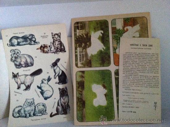Coleccionismo recortables: CALCOMANIAS animales SOVIETICOS COLECCION - Foto 2