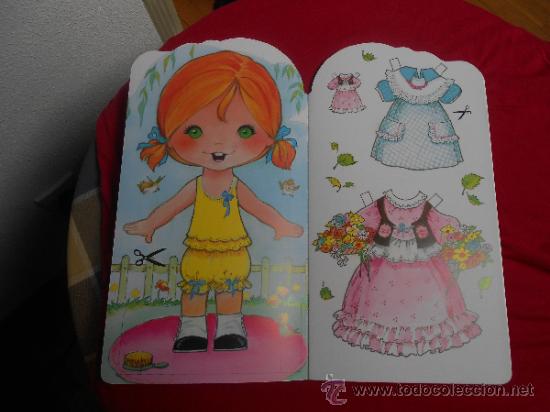 Coleccionismo recortables: LIBRO DE RECORTABLE DE  MU&Ntilde;ECAS, LUCIA, CONSTA DE 7 PAGINAS - Foto 1