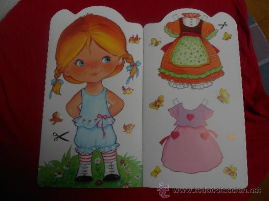 Coleccionismo recortables: LIBRO DE RECORTABLE DE  MU&Ntilde;ECAS, CAROLINA., CONSTA DE 7 PAGINAS - Foto 1
