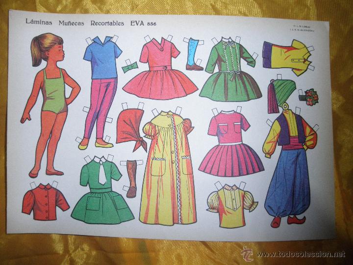 Coleccionismo recortables: RECORTABLES EVA N&ordm; 856. LAMINAS MU&Ntilde;ECAS * - Foto 1