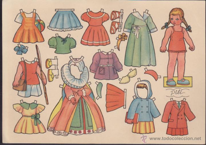 Coleccionismo recortables: RECORTABLE MU&Ntilde;ECAS FLORITA PILI - Foto 1