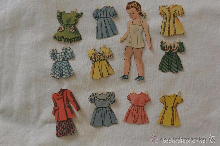 Coleccionismo recortables: Mu&ntilde;eca recortable Perla a&ntilde;os 50 - Foto 1