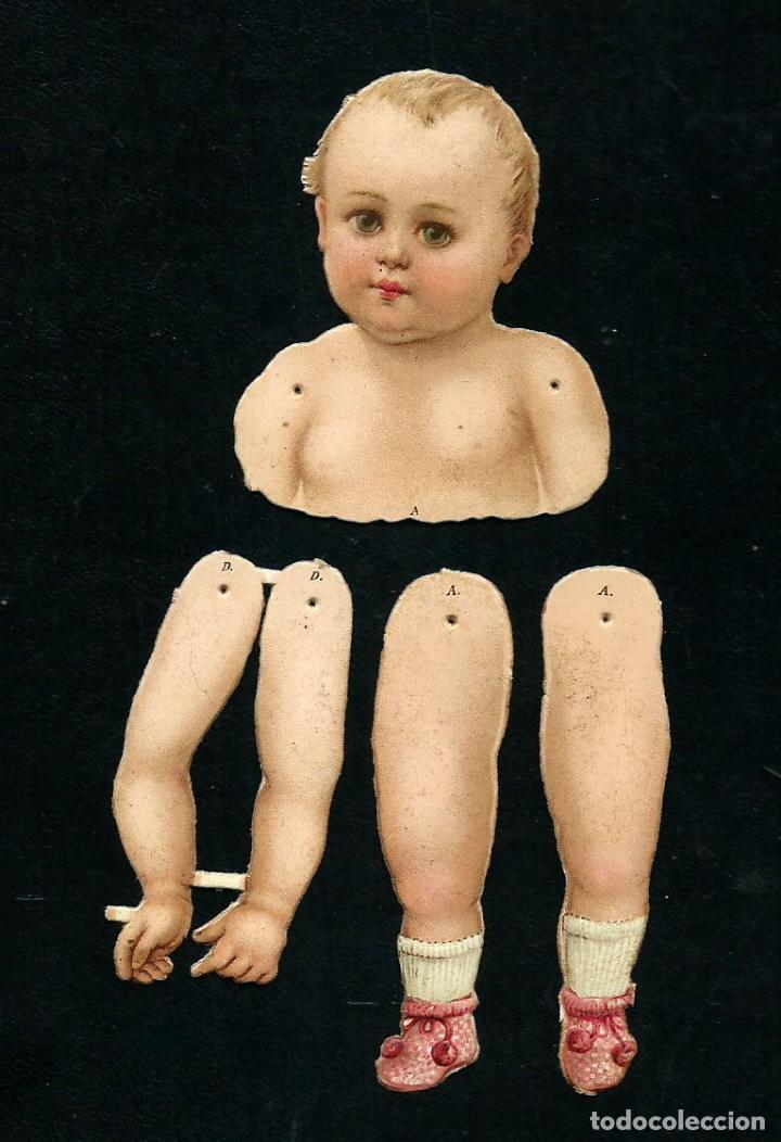 Coleccionismo recortables: Mu&ntilde;eca troquelada 1910 ( aprox ) - Foto 1