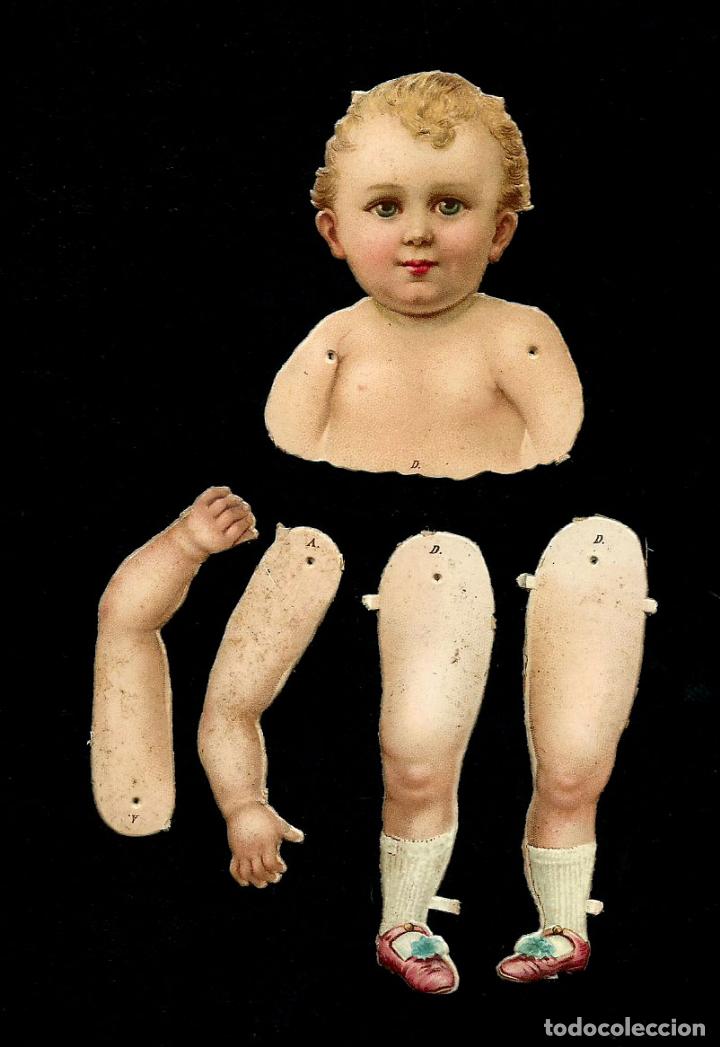 Coleccionismo recortables: Mu&ntilde;eca troquelada 1910 ( aprox ) - Foto 1