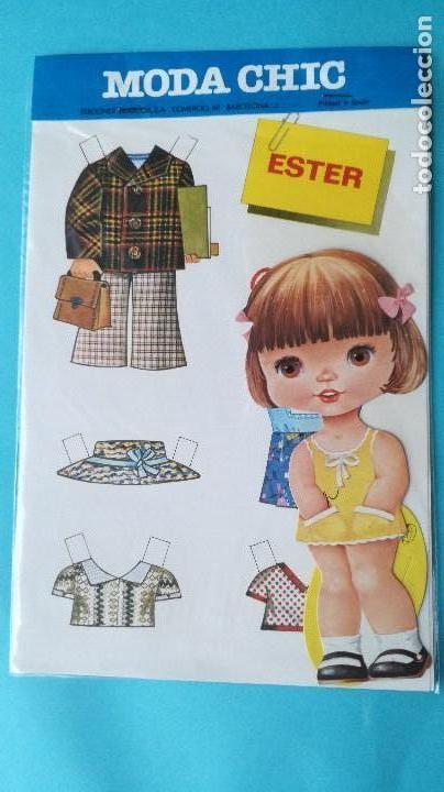 Coleccionismo recortables: RECORTABLE ESTER. MODA CHIC. EDICIONES BEASCOA. A&Ntilde;OS 70. NUEVO. - Foto 1