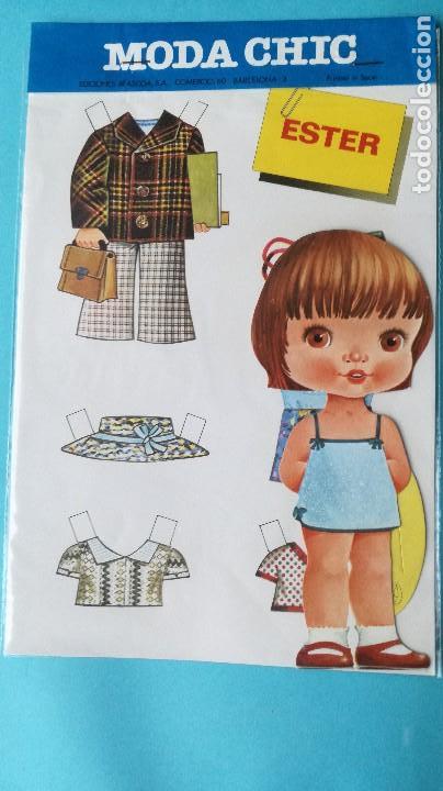 Coleccionismo recortables: RECORTABLE ESTER. MODA CHIC. EDICIONES BEASCOA. A&Ntilde;OS 70. NUEVO. - Foto 1