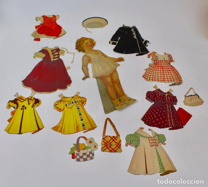 Coleccionismo recortables: MU&Ntilde;ECA DE CARTON SHIRLEY CON VESTIDOS Y COMPLEMENTOS. - Foto 4