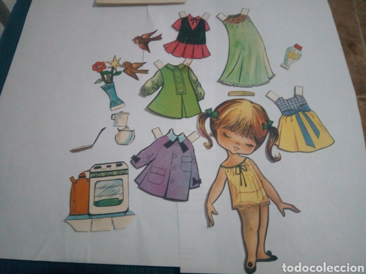 Coleccionismo recortables: Recortable antigua mu&ntilde;eca vestidos - Foto 1