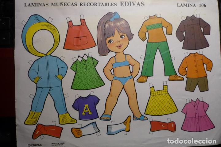 Coleccionismo recortables: recortable hoja grande mu&ntilde;eca - edivas - Foto 1